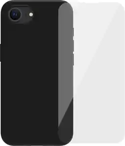 Coolblue BlueBuilt Back Cover iPhone 16e Noir + Protège-écran Verre aanbieding