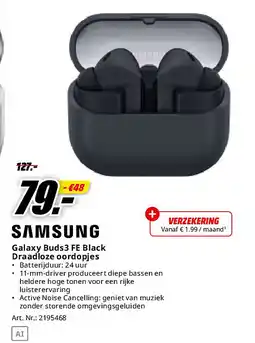 MediaMarkt Samsung Galaxy Buds3 FE Black Draadloze oordopjes aanbieding