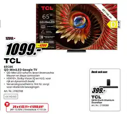MediaMarkt TCL 65C8K QD-MiniLED Google TV aanbieding