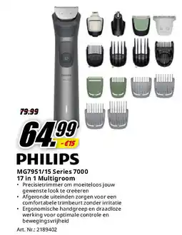 MediaMarkt Philips MG7951/15 Series 7000 17 in 1 Multigroom aanbieding