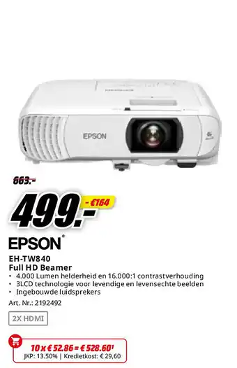 Epson EH-TW840 Full HD Beamer