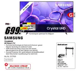 MediaMarkt Samsung 75U8000F 4K Smart TV aanbieding