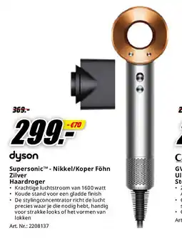 MediaMarkt Supersonic - Nikkel/Koper Föhn Zilver Haardroger aanbieding