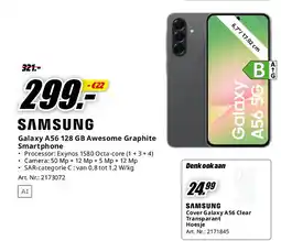 MediaMarkt Samsung Galaxy A56 128 GB Awesome Graphite Smartphone aanbieding