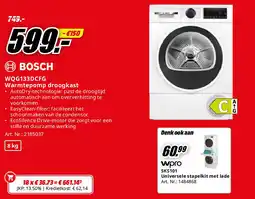 MediaMarkt Bosch WQG133DCFG Warmtepomp droogkast aanbieding