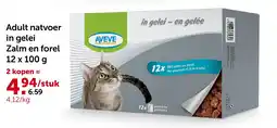 AVEVE Adult natvoer in gelei Zalm en forel 12 x 100 g aanbieding