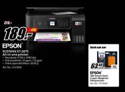 MediaMarkt Epson ECOTANK ET-2875 All-in-one printer aanbieding