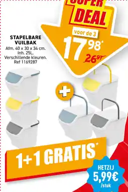 Trafic Stapelbare Vuilbak aanbieding