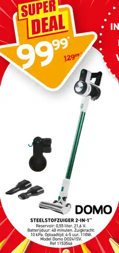 Trafic Domo steelstofzuiger 2-in-1 aanbieding