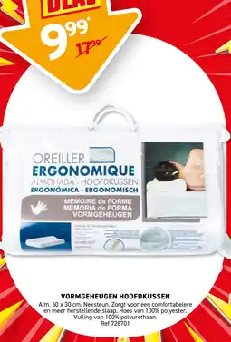 Trafic Vormgeheugen hoofdkussen aanbieding