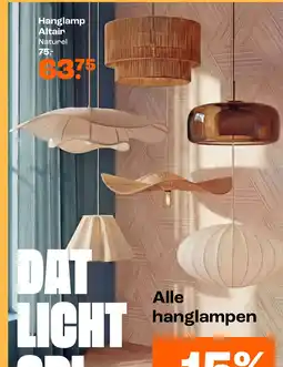 Kwantum Hanglamp Altair Naturel aanbieding