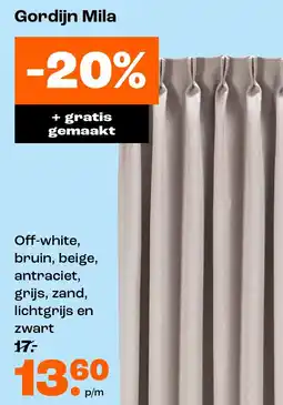 Kwantum Gordijn Mila aanbieding