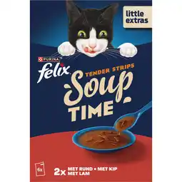 Albert Heijn Felix Soup tender strips rund kip lam aanbieding