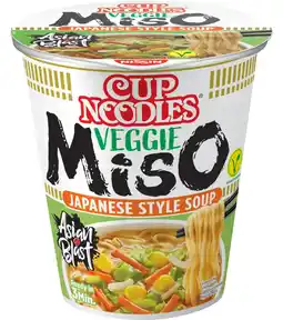 Albert Heijn Nissin Cup noodles veggie miso Japanse style aanbieding