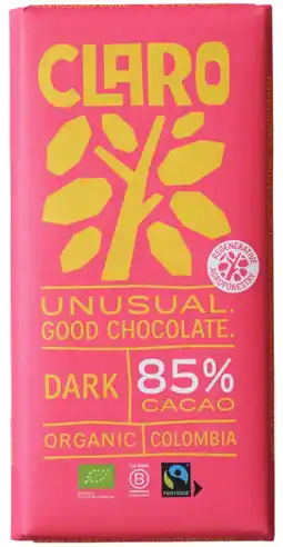 Albert Heijn Claro Reep 85% dark aanbieding