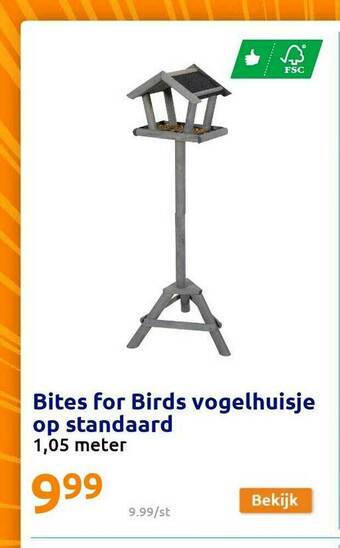 Action Bites For Birds Vogelhuisje Op Standaard aanbieding