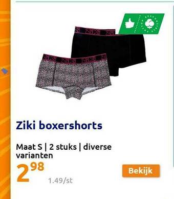 Action Ziki Boxershorts aanbieding