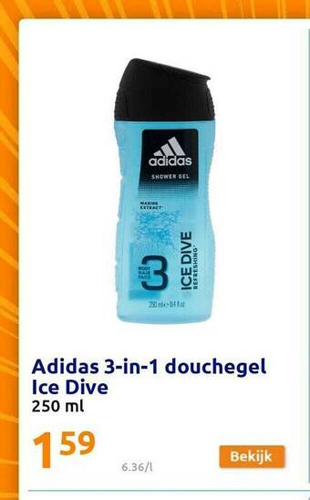 Action Adidas 3 In 1 Douchegel Ice Dive aanbieding