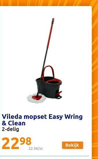 Action Vileda Mopset Easy Wring & Clean aanbieding