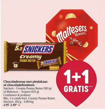 Chocoladereep Met Pindakaas Of Chocoladebonbons