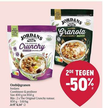 Delhaize Ontbijtgranen Jordans aanbieding
