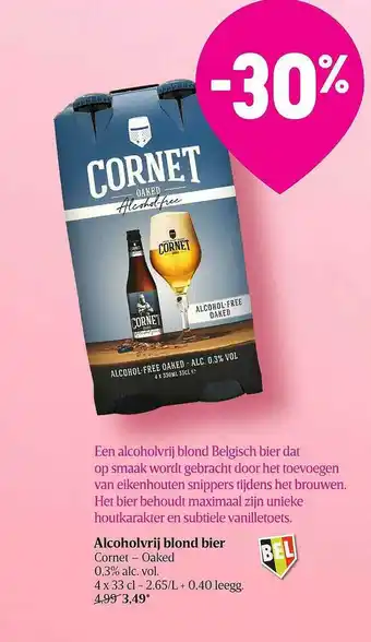 Delhaize Alcoholvrij Blond Bier Cornet aanbieding
