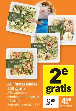 Albert Heijn AH Pastasalades 350 gram aanbieding
