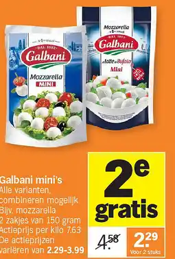 Albert Heijn Galbani mini's aanbieding