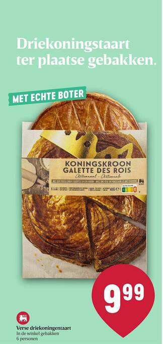 Delhaize Verse Driekoningentaart aanbieding