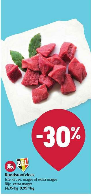 Delhaize Rundstoofvlees aanbieding