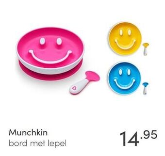 Baby & Tiener Munchkin bord met lepel aanbieding
