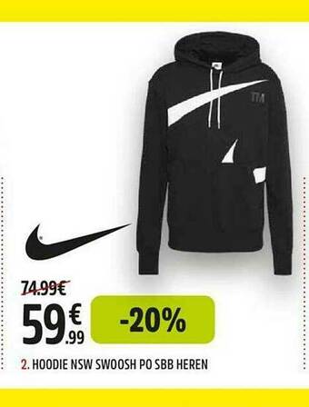 Intersport Hoodie Nsw Swoosh Po Sbb Heren aanbieding