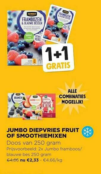 Jumbo Jumbo Diepvries Fruit Of Smoothiemixen aanbieding
