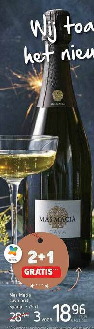 Spar Colruyt Mas Macia Cava Brut aanbieding