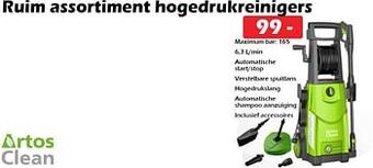 iTEK Artos clean ruim assortiment hogedrukreinigers aanbieding