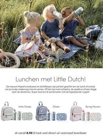Mepal lunchboxen en drinkflessen little goose