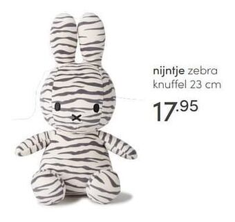 Baby & Tiener Nijntje zebra knuffel aanbieding