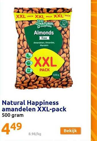 Action Natural Happiness Amandelen Xxl Pack aanbieding