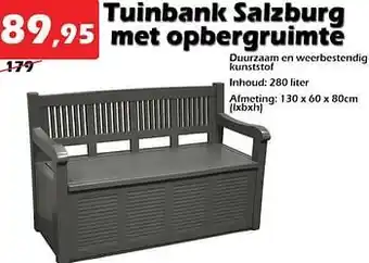 Tuinbank salzburg met opbergruimte
