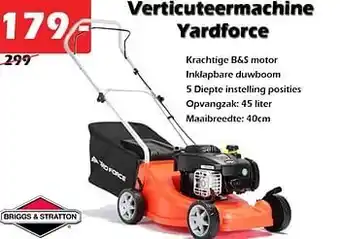 iTEK Verticuteermachine yardforce aanbieding