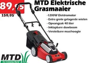 iTEK Mtd elektrische grasmaaier aanbieding