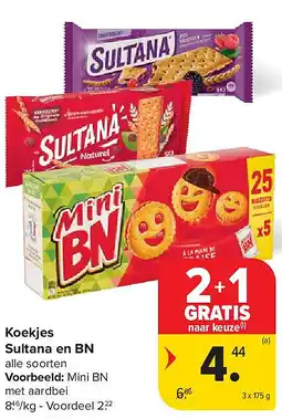 Carrefour Koekjes Sultana en BN aanbieding