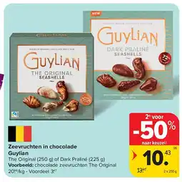 Carrefour Zeevruchten in chocolade Guylian aanbieding