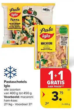 Carrefour Pastaschotels Iglo aanbieding