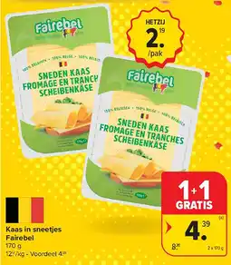 Carrefour Kaas in sneetjes Fairebel aanbieding