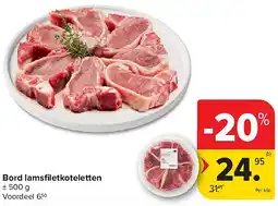 Carrefour Bord lamsfi letkoteletten aanbieding