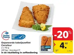 Carrefour Gepaneerde kabeljauwfi let Carrefour aanbieding