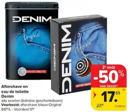 Carrefour Aftershave en eau de toilette Denim aanbieding