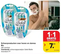 Carrefour Scheerproducten voor heren en dames Bic aanbieding