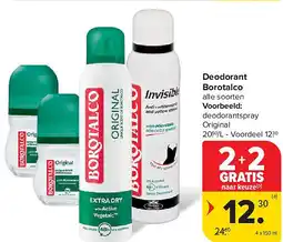 Carrefour Deodorant Borotalco aanbieding